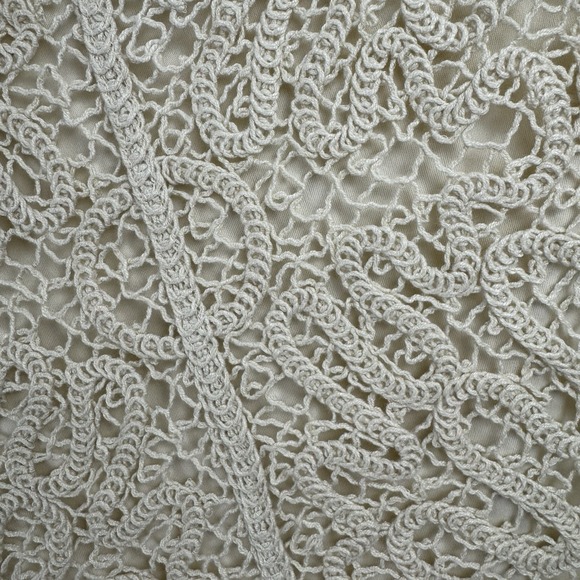 Boho Crochet Lace‎ Tank Top Cream A New Day Sleeveless L Lined Romantic Chic NWT - Picture 7 of 9